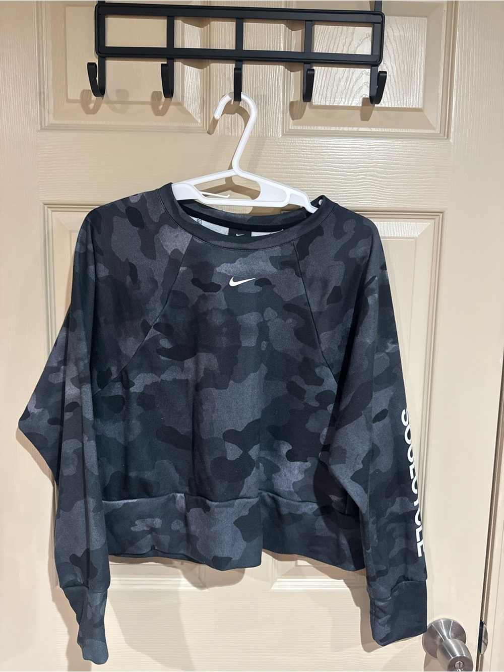 Nike x Soulcycle Women’s Black & Charcoal Camo Crewneck Sweatshirt